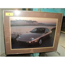 FRAMED PORSCHE PICTURE
