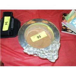 DECORATIVE COASTER & WHITE CANDLE HOLDER ***2 TIMES THE MONEY***