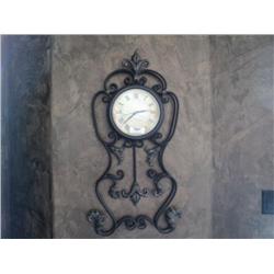 WROUGHT IRON WALL CLOCK {print sequence:} 377