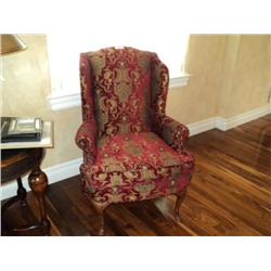 WINGBACK CHAIR, UPHOLSTERED {print sequence:} 71