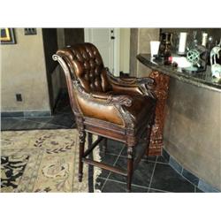 BARSTOOL, LEATHER & WOOD {print sequence:} 254