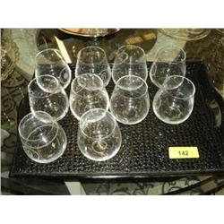 GLASS POOL BALL CUPS W TRAY ***10 TIMES THE MONEY*