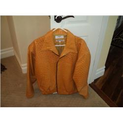 MODA SCAPA FULL QUILL OSTRICH JACKET, XL {print sequence:} 36