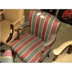 STRIPED CLOTH OFFICE CHAIR