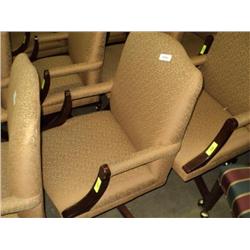 OFFICE CHAIR W/ ARMS, YELLOW, CASTERED