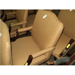 OFFICE CHAIR W/ ARMS, YELLOW, CASTERED