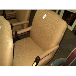 OFFICE CHAIR W/ ARMS, YELLOW, CASTERED