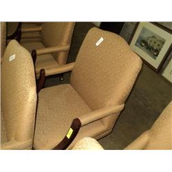 OFFICE CHAIR W/ ARMS, YELLOW, CASTERED