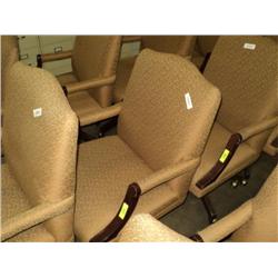 OFFICE CHAIR W/ ARMS, YELLOW, CASTERED