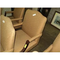 OFFICE CHAIR W/ ARMS, YELLOW, CASTERED