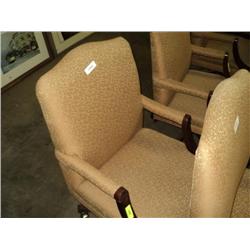OFFICE CHAIR W/ ARMS, YELLOW, CASTERED