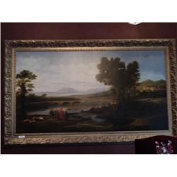 PAINTING, OIL ON CANVAS, AQUADUCT & MEADOW, BZUZZI {print sequence:} 150