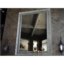 MIRROR, LARGE, SILVER FRAME