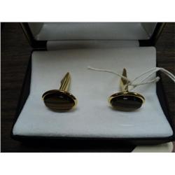 CLOTHERIE OF PHOENIX CUFF LINKS - TIGERS EYE