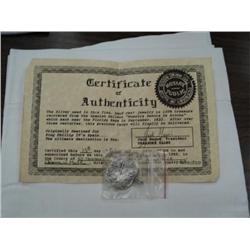 SILVER MEDALLIION FROM SPANISH GALLEON "NUESTRA SENORA DE ATOCHA"