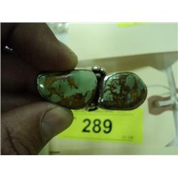 GREEN TURQUOISE RING {print sequence:} 33