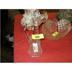 CUT GLASS LARGE CRUET 11 1/2" TALL {print sequence:} 22