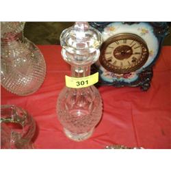 CUT GLASS WATERFORD DECANTER 13 1/2" TALL {print sequence:} 24
