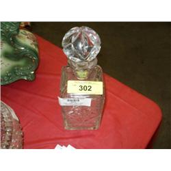 CUT GLASS DECANTER 10 1/2" TALL {print sequence:} 23