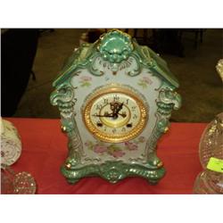 CONTEMPORARY HAND PAINTED PORCELAIN CLOCK {print sequence:} 13