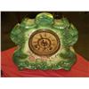 Image 1 : GREEN ANSONIA PORCELAIN CLOCK DRESDEN CASE {print sequence:} 25