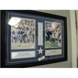 PHOTO OF COWBOYS LEGENDS, ROGER STAUBACH & TROY AIKMAN, 116 / 1,000, SIGNED {print sequence:} 300