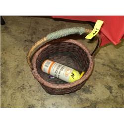 WICKER BASKET W/TENNIS BALLS