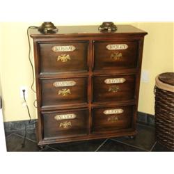 CHEST, FRENCH W/ 6 DRAWERS {print sequence:} 358