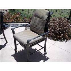 PATIO CHAIRS, 2 ARM, 4 SIDE, UPHOLSTERED