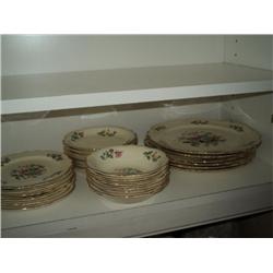 DISHES, HOMER LAUGHLIN, "VIRGINIA ROSE", 24 PIECES {print sequence:} 163