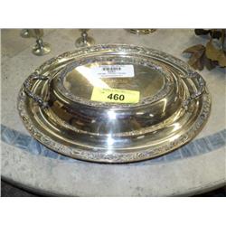 SILVERPLATE COVERED SERVING DISH {print sequence:} 185