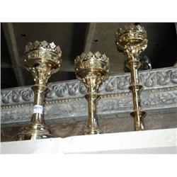 CANDLEHOLDER, BRASS ~ LARGE {print sequence:} 384