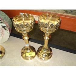 CANDLEHOLDER, BRASS ~ SMALL {print sequence:} 384