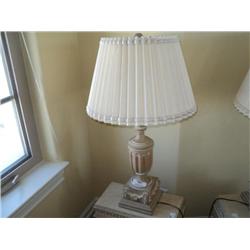 TABLE LAMP, WOODEN W/ SHADE {print sequence:} 37