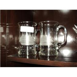 BEER MUGS W/ HANDLES & TRAY ***4 TIMES THE MONEY**
