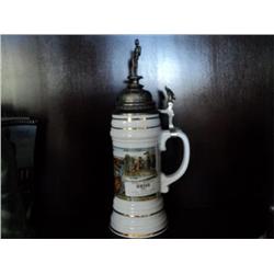 BEER STEIN MEINE DIENSTZEIT W/ SILHOUETTE IN BOTTOM {print sequence:} 84