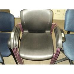 BLACK PLASTIC STACKABLE CHAIRS ***4 TIMES THE MONEY***