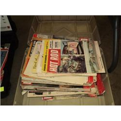 PLASTIC CASE W/ ASSORTED OLD MAGAZINES