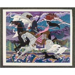 Zu Ming Ho Signed LE Canvas Art Print Budhala Palace