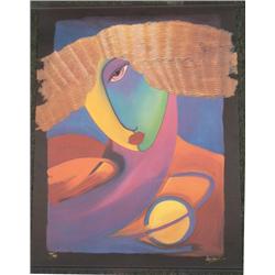 Lunzen Signed Print "Symai Creative Spirit" Art