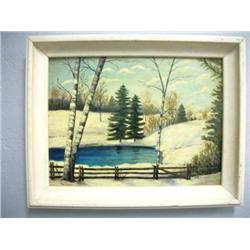 Antique Landscape Oil Signed - Paul King