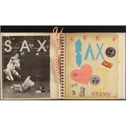 Steve Sax Unique Girl Fan Album w/ Signed Photos, Hat