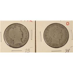 2 Barber Silver Half Dollars 1902 & 1902-O