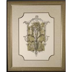 Wedding Bouquet Garden Signed Large Framed Art Print