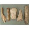Image 1 : 5 Native Hand Carved Elk Bone Faces, Figures