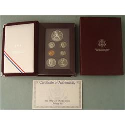 1992 US Mint Olympic Prestige Set w/Silver Dollar, COA