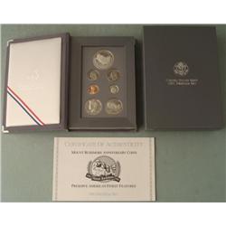 1991 US Mt Rushmore Prestige Set w/Silver Dollar, COA