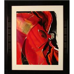 Martiros Manoukian Signed Mixed Med Print Abstract Girl