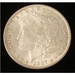 1887 Morgan Silver Dollar -High Grade, Good Detail