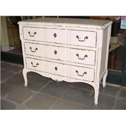 French painted Louis XV chest of drawers